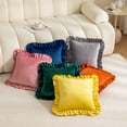 thumbnail image 3 of Ruffle Decorative Throw Pillow Cover Collection – Soft Textured Cushion Covers with Elegant Frill Edge for Couch Sofa Bed Living Room Home Décor (Cover Only), 3 of 9