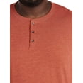 thumbnail image 2 of Harbor Bay by DXL Men's Big and Tall  Men's Big and Tall Long Sleeve Henley Shirt, Pumpkin Pie Heather, 2XL Pumpkin Pie Hthr, 2 of 7