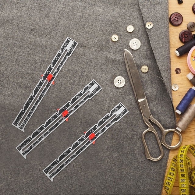 HAMPPLIES 10Pcs Sewing Gauge Rulers for Quilting with Precision Seam Guide and Fabric Measuring Tool
