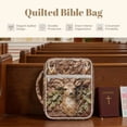 thumbnail image 4 of FOR U DESIGNS Deer Sunflower Brown Pattern Bible Cover for Women Men Large Capacity Bible Holder Case Reusable Tote Bag Carrying Organizer Bag for Pilgrimages/Daily Use, 4 of 7