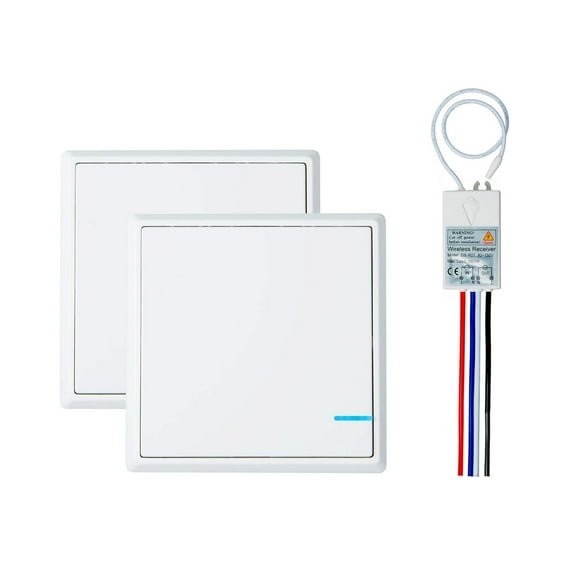 GREENCYCLE 3 Pack Dual Wireless Switch Remote receiver Controller Receiver Remote Control