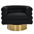 thumbnail image 5 of Yuni Black Boucle Fabric Swivel Arm Chair, 5 of 5
