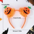 thumbnail image 3 of Funny Pumpkin Hairhoop for Adult Kids Theme Party Costume Headband Day of the Death Headpiece Halloween Props Headwear, 3 of 8