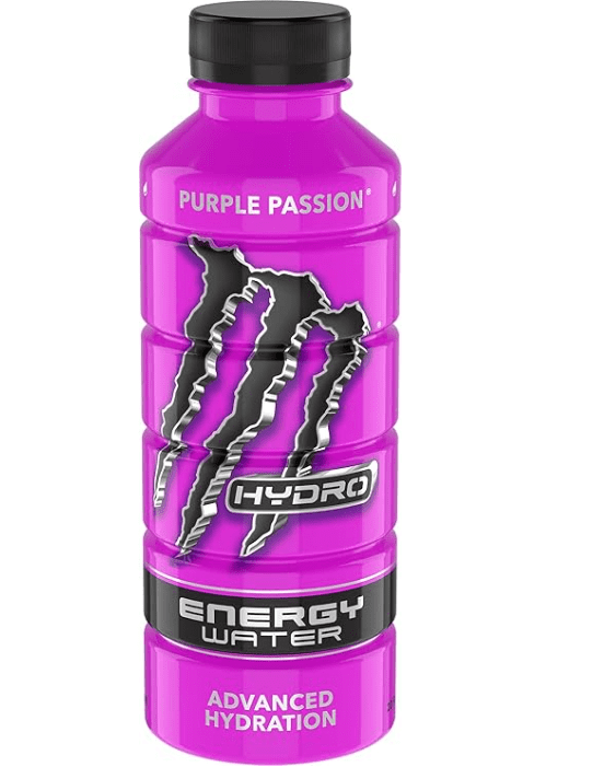 Monster Hydro Energy Water, Purple Passion, Advanced Hydration, 12 Pack, 20 fl oz