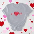 thumbnail image 2 of RKSTN Valentine Gifts Women's Valentine's Day T Shirts Oversized Crewneck Valentines Graphic Print Short Sleeve Shirt Womens Casual Solid Round Neck Plus Size Loose Fits Tee Top Summer Clothes, 2 of 8