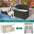 thumbnail image 6 of Dextrus 260 Gallon Extra Large Deck Box, Double-Wall Resin Outdoor Storage Box with Flexible Divider for Patio Garden, 1000lbs Load Capacity, Lockable & Waterproof (Light Brown), 6 of 9