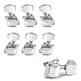 thumbnail image 3 of EeaseCA 6 PCS Semiclosed String Tuning Pegs Keys Guitar Tuner Machine Heads Acoustic Electic Guitar Bass String Tuning Pegs 3L3R (Silver), 3 of 7