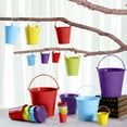 thumbnail image 4 of Small Metal Buckets with Handle - 6 Pack Colored Galvanized bucket for Kids, Classroom, Crafts, and Party Favors (Multi-colored, 2.8" Top), 4 of 7