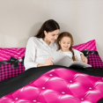 thumbnail image 5 of Manfei Cartoon Cute Bow 7 Pieces Full Size Bedding Sets,Geometric Plaid Buffalo Full Size Bed in a Bag,Black Reversible, 5 of 7