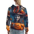 thumbnail image 7 of Lsque Modern Style Pumpkin Witch Pattern Casual Women's Hoodie,Hooded Sweatshirt with Kangaroo Pocket,Pullover Hoodie with Eye-catching Drawstrings-Large, 7 of 7