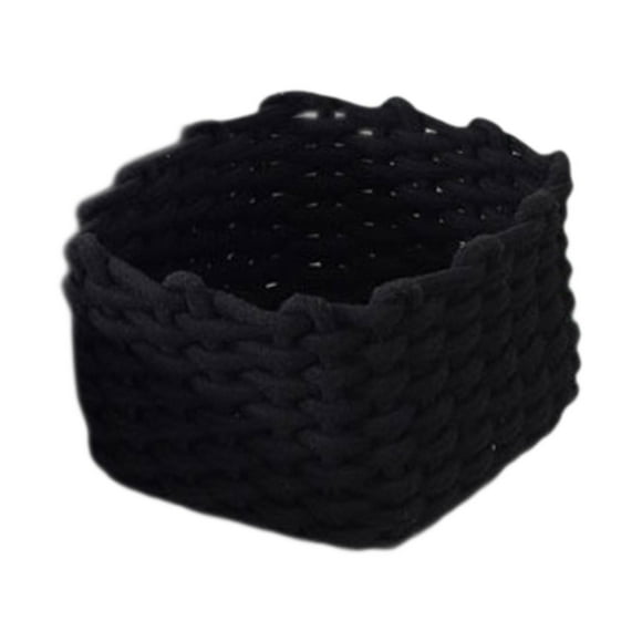 Siruishop Basket Makeup Basket Decorative Organization Bin for Organizing Sundries Baskets Black