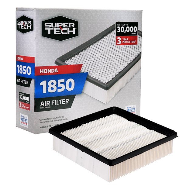 SuperTech 1850 Engine Air Filter, Replacement Filter for Honda