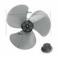 Lierteer 12" Plastic Fan Blade 3 Leaves For Standing Pedestal Floor