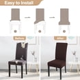 thumbnail image 4 of Set de 6 fundas para sillas de comedor SearchI, color chocolate, 4 of 7