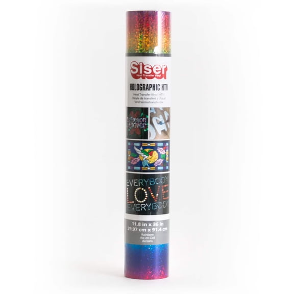 Siser Holographic HTV Vinyl 11.8"X36" Roll-Rainbow