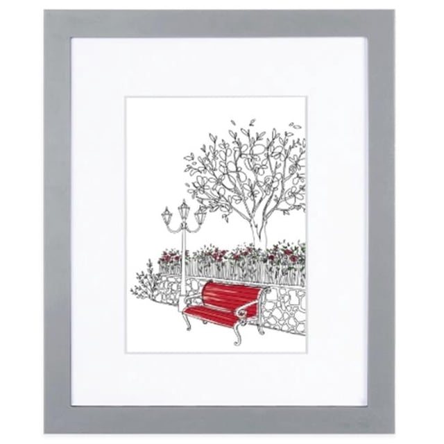 Edgewood 1079101520 Cadre Photo de Base Plat de 11 x 14 Po - Blanc