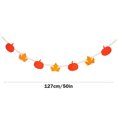 thumbnail image 3 of Fall Felt Garland,4.2 FTThanksgiving Day Wooden Beads Garland with Pumpkin Charms, Orange Autumn Theme Beaded Decor with Felt Pumpkin,Rustic Halloween Fall Banner for Home,Doorway,Window Display, 3 of 7