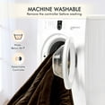 thumbnail image 2 of MARNUR Electric Heated Blanket Queen Size 84''x90'', Fast Heating with Dual Controllers, 10 Heating Levels, 10H Timers, Preheat Function - Brown, 2 of 12