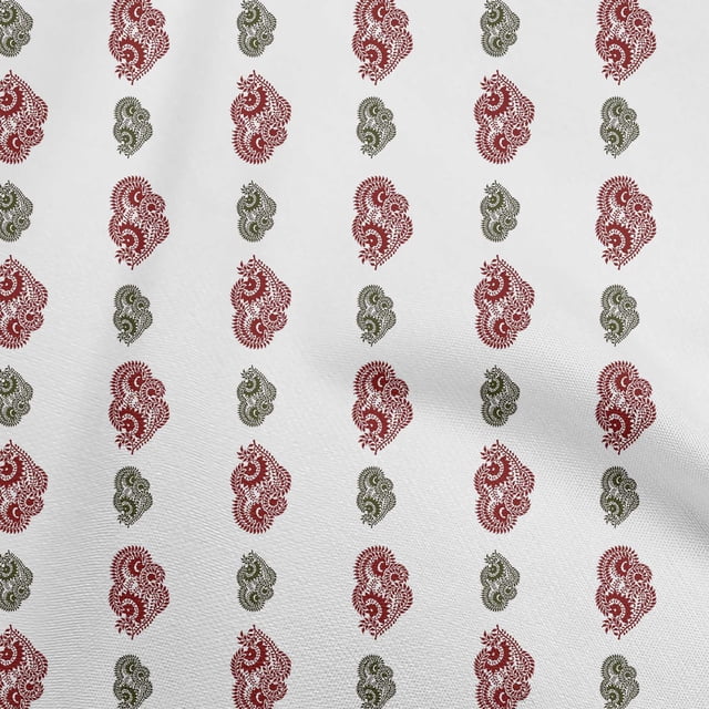 oneOone Viscose Chiffon Maroon Fabric Block Sewing Material Print Fabric By The Yard 42 Inch Wide
