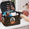 thumbnail image 5 of HELLHERO (8.86"x6.5"x5.9") Travel Wash Cosmetic Bag Gift Travel Portable Space-Efficient Black Cat Pumpkin Pattern, 5 of 6