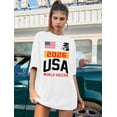 thumbnail image 6 of DEXIO Soccer Cup 2026 Shirt Women USA Football Soccer Jersey Game Day Ball Game T-Shirt Casual Host Sports Short Sleeve Graphic Tops, 6 of 12