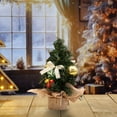 thumbnail image 5 of CASAFUN 20cm/8in Tabletop Christmas Tree, Desktop Mini Ornament Artificial Tree Holiday Decoration Xmas Craft DIY with Burlap Base Stand for Scene Decoration, 5 of 6