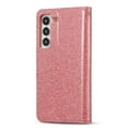 thumbnail image 4 of SaniMore Magnetic Closure Flip Wallet Case for Samsung Galaxy S23 Plus, [RFID Blocking] Card Holder PU Leather Glitter Diamond Heart Cover with Kickstand Shockproof Protective Shell, Pink, 4 of 9