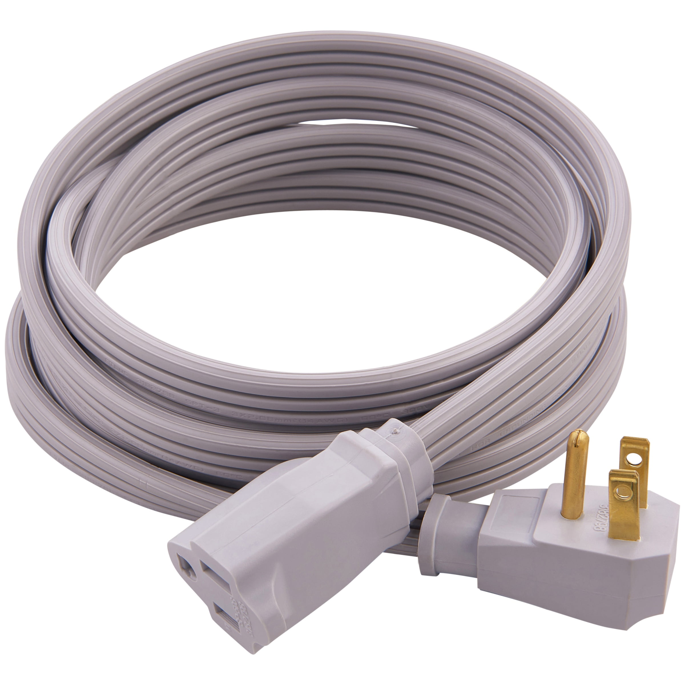 HyperTough Gray 9' Heavy Duty Indoor Extension Cord with 3 Prongs