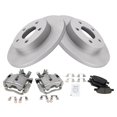 thumbnail image 2 of TRQ Rear Brake Pad & Rotor Kit Brake Caliper Brake Pads Brake Rotor Ceramic Premium G-Coated Fits Select 2005-2007 Chevrolet Cobalt 2004-2012 Malibu 2005-2010 Pontiac G6 2007-2009 Saturn Aura, 2 of 6