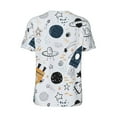 thumbnail image 3 of Haiem Hip Hop Hipster Baseball Jersey Button Down Shirts Sports Uniforms Men Women Jersey(Cartoon Planets,X-Large), 3 of 9