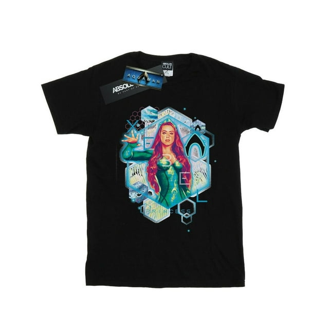 DC Comics T-Shirt Aquaman Mera en Coton Géométrique