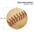 thumbnail image 2 of Zufioo Vintage Baseball Print Leather Coaster Set, Decorative PVC Coasters 4-pack - Scald and Stain-resistant, Suitable for Home, Cafes, Restaurants-Round Shape, 2 of 6