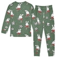 thumbnail image 2 of joogoo Rabbit Play Football 2 Piece Long Sleeve Tee and Pants Cotton Pajama Set 5Y, 2 of 7