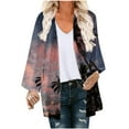 thumbnail image 3 of Mothers Day Gifts For Mom AXXD Black Swimsuit Cover Up Women Floral Print Puff Sleeve Kimono Cardigan Loose Chiffon Cover Up Tops, 3 of 6
