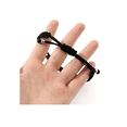 thumbnail image 3 of 2 Pulseras Trenzadas Acero Inoxidable Ajustables Parejas Color Plateado Largo 17 cm Xtellar negro, 3 of 4