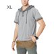 thumbnail image 1 of Sudadera de hombre de manga corta con capucha y blusa con capucha, gris, XL Yuarrent AP002510-14, 1 of 6