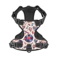 thumbnail image 4 of Lsque rock Skull record Retro Dog Harness, No-Pull Pet Harness with 2 Leash Clips, Adjustable Soft Padded Dog Vest with Easy Control Handle for Large Dogs-Large, 4 of 9