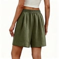 thumbnail image 4 of NTACZA With Pockets Gym Shorts Women High Elastic Waist Bermuda Wide Leg Relaxed Fit Vacation Walking For Beach Casual Shorts For Women 2026, 4 of 5