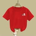 thumbnail image 7 of Piuwrlz 7/8 Girls Short T-Shirts Sleeve Kids Graphic Shirts Tops Crew Neck Pullover Red Size 7-8 Years, 7 of 7