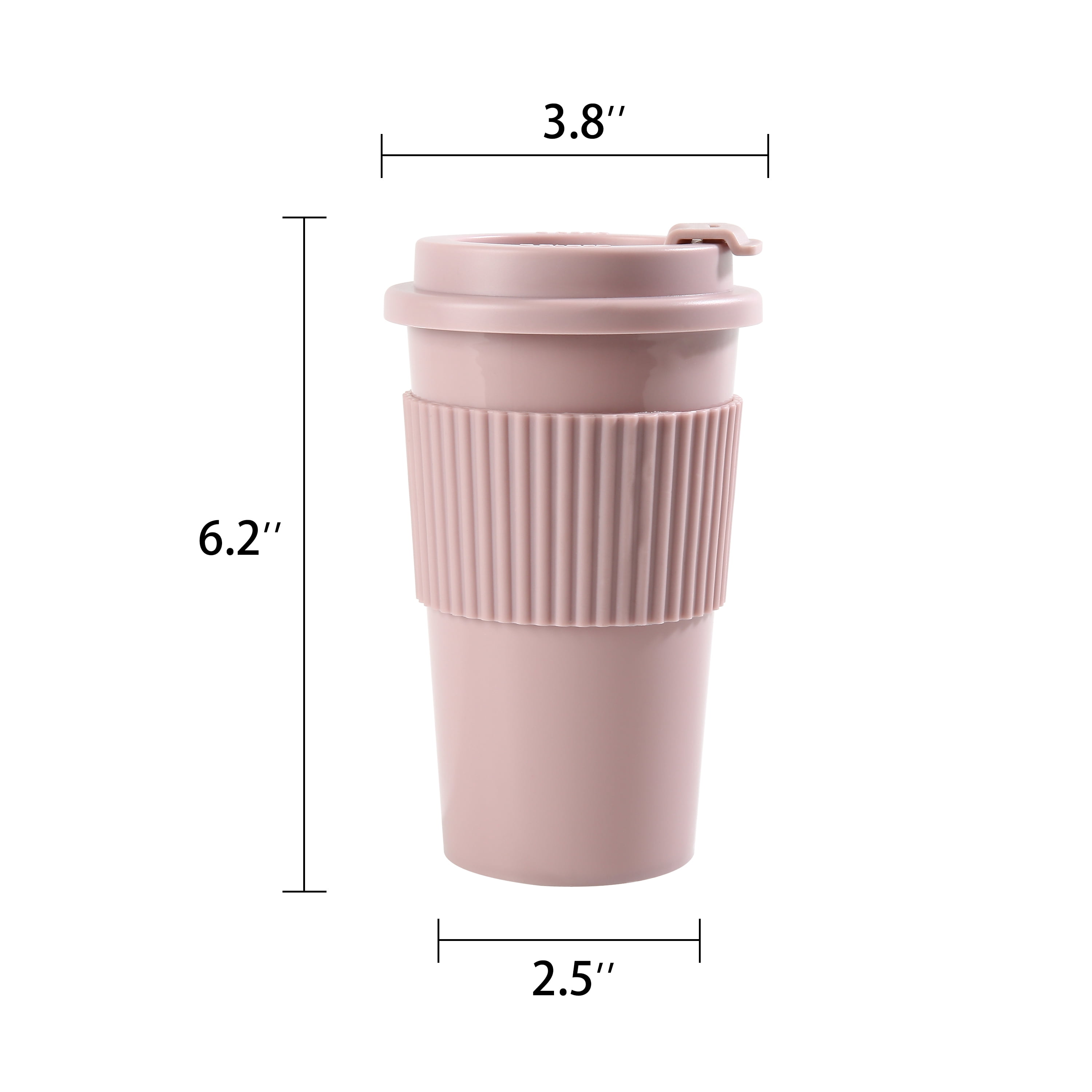 Mainstays 18oz Plastic Coffee Tumbler, Pink