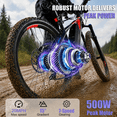 thumbnail image 5 of 26" Electric Bike for Adults, 499W Peak Motor, 36V 12Ah Removable Battery, 19 mph, 30 miles Range, 7-Speed Suitable for Commuting, Shopping, Trip, UL 2849, Class 2, 5 of 9