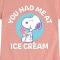 thumbnail image 3 of Peanuts - You Had Me At Ice Cream - Youth Girls Short Sleeve Tee, 3 of 6