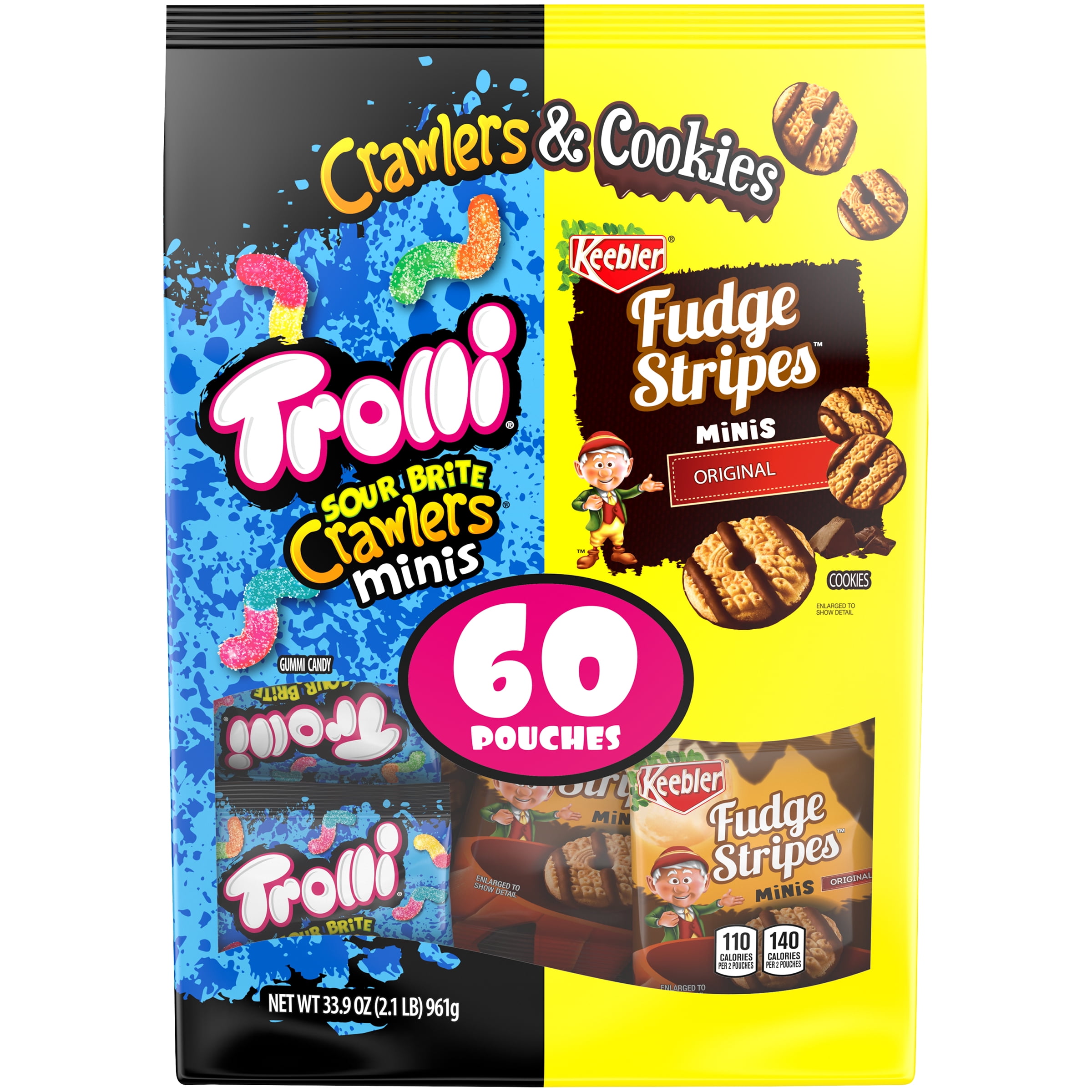 Trolli Sour Brite Crawlers and Keebler Fudge Stripes Minis Halloween