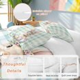 thumbnail image 3 of Easter Egg Rabbit Bedding 3 Piece Duvet Cover Set California King, Colorful Grid Checkered Polka Dots Soft Microfiber Comforter Cover with Zipper Closure & Pillowcases, FadeResistant Quilt Cover, 3 of 9