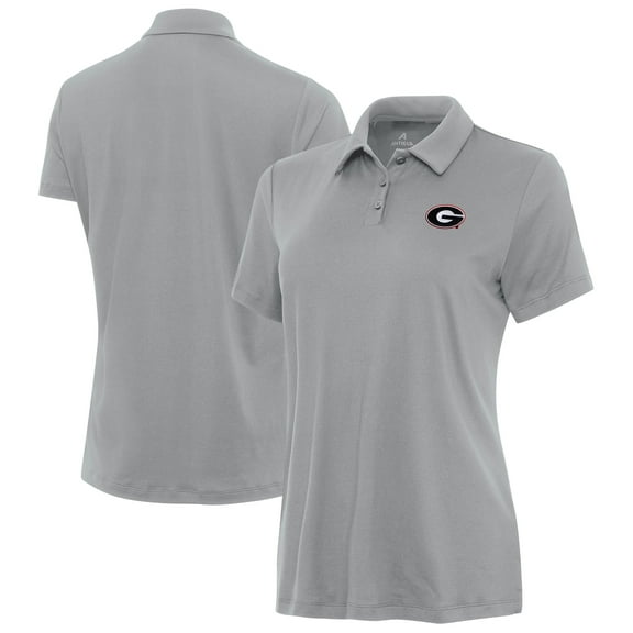 Women's Antigua  Gray Georgia Bulldogs Reprocess Polo