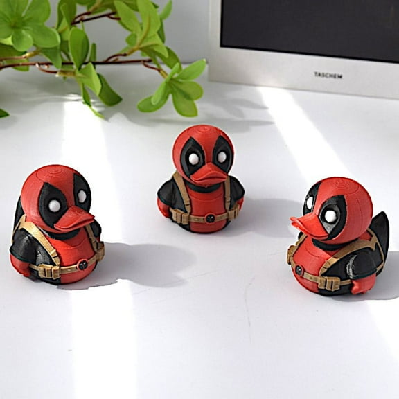 3D printed doll Red Deadpool Duck Halloween decoration