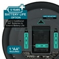 thumbnail image 7 of La Crosse Technology 12" Black Atomic Analog Wall Clock, WT-3129B, 7 of 7