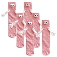 thumbnail image 1 of Calcetas de Parejas MagSoxPink 3Pares Rosa 5-9.5US Animados Calcetines Tubo Medio Magnéticos Poliéster., 1 of 4