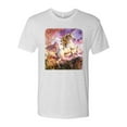thumbnail image 2 of Wild Bobby, Unicorn Fanstasy Rainbow Castle Male Premium Tri Blend T-Shirt, Heather White, X-Large, 2 of 3