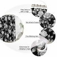 thumbnail image 6 of Black Rose Waterproof Fabric Shower Curtain,Vintage Pastoral Botanical Floral Leaves Vines Waterproof Fabric Shower Curtain for Bathroom Curtains Bathtubs Shower Curtains with 12 Hooks Stall 54x78in, 6 of 8